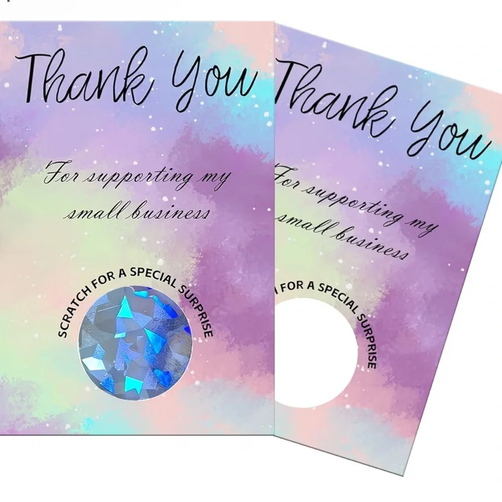 Scratch Off Thank You Cards Set of 30